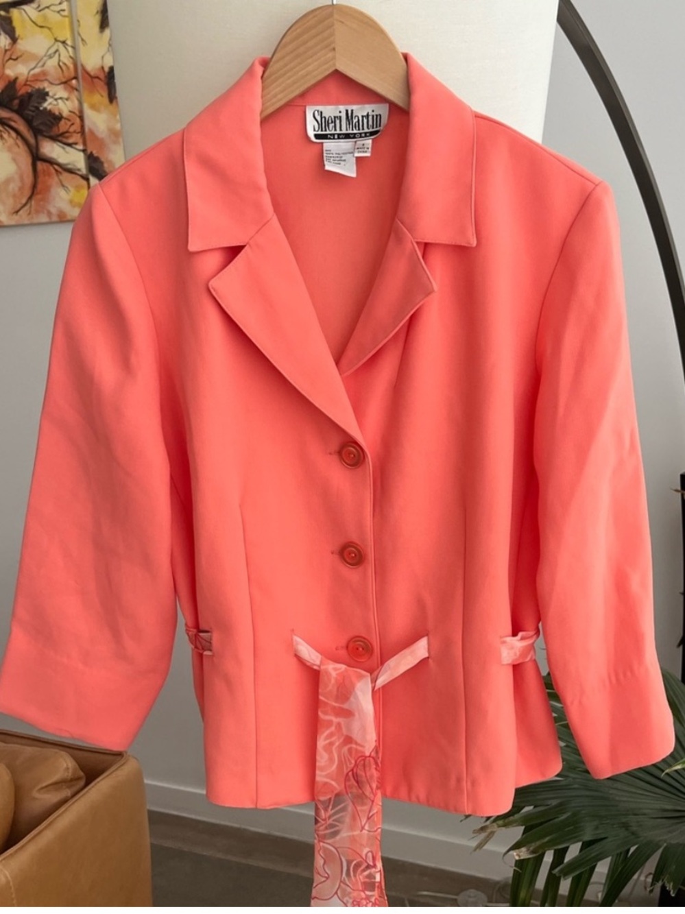 Vintage Sheri Martin New York Peach Blazer